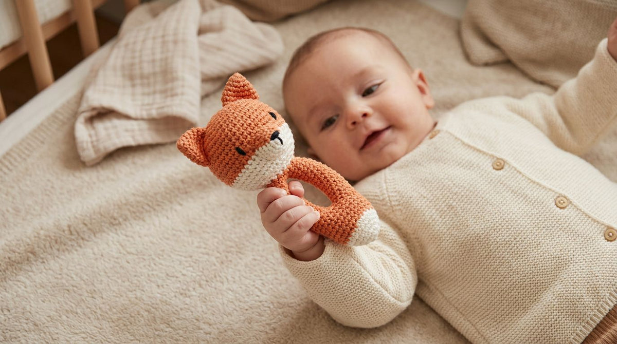 Premier hochet bébé : à quel âge, lequel, pourquoi celui-ci