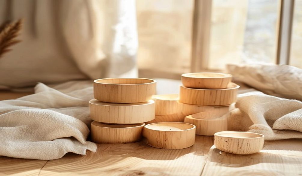 Gobelets empilables en bois : le premier vrai jouet Montessori a portee d'un bebe de 6 mois