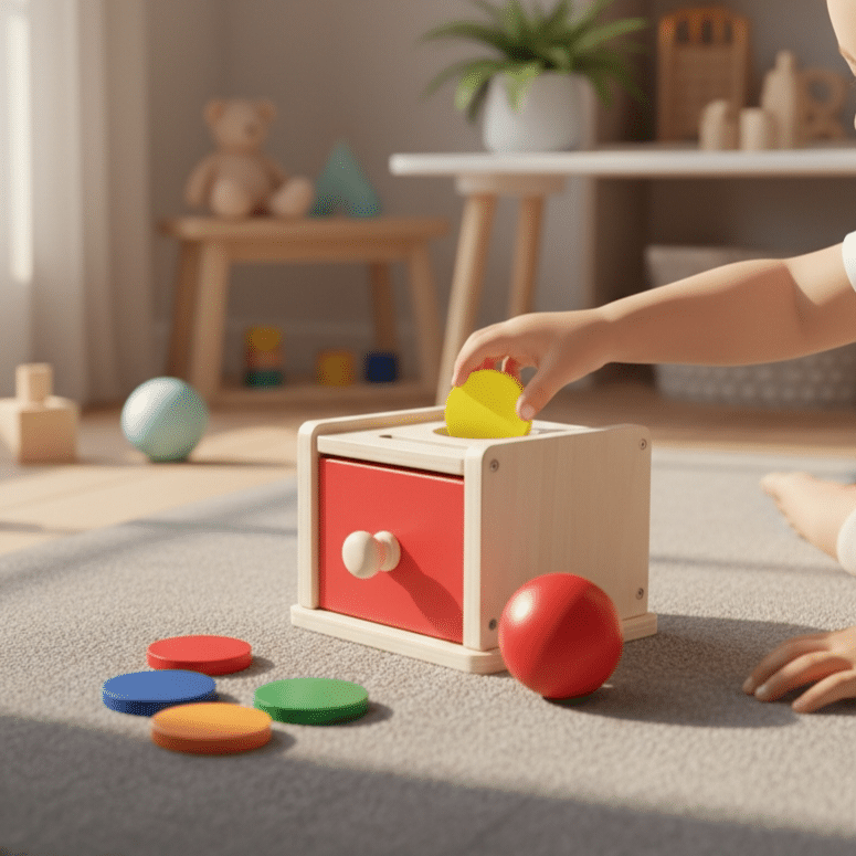 Boîte à formes Montessori : à quel âge, et pourquoi bébé n'y arrive pas encore