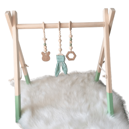 arche d'eveil jouet eveil suspension bois tapis d'eveil