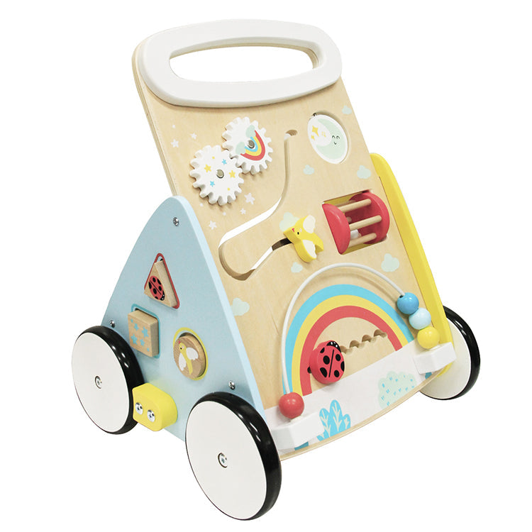 trotteur aide marche marchette multi activité bois porteur bois