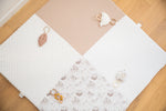 Quatre textures du tapis d’éveil sensoriel NOMAD 