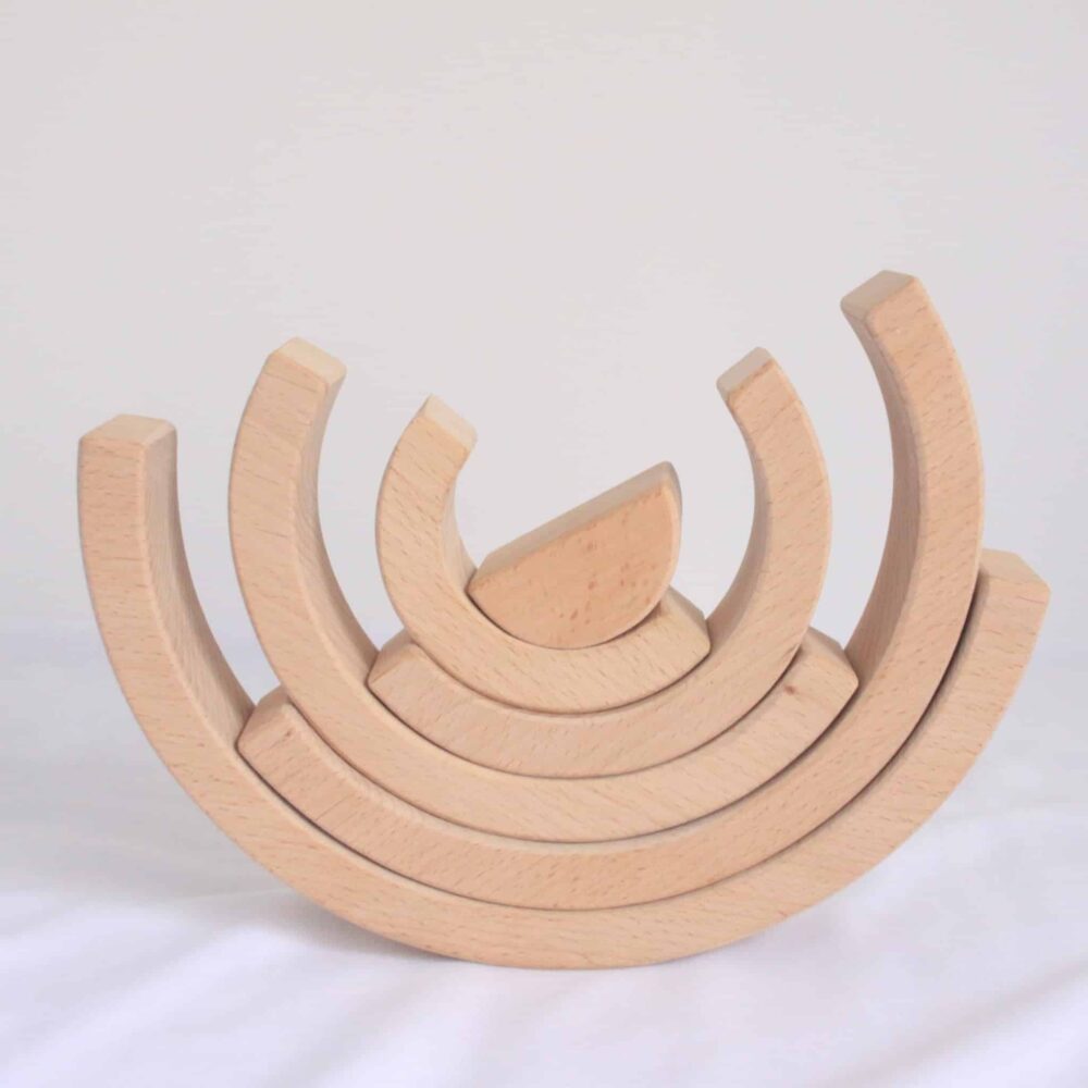 Arcs en bois naturel - Arc-en-ciel empilable - Biquette Biquette