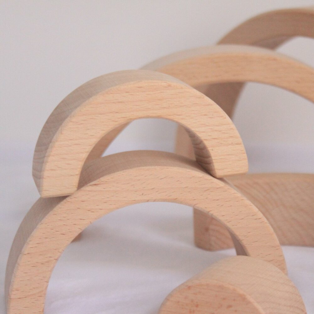 Arcs en bois naturel - Arc-en-ciel empilable - Biquette Biquette