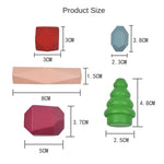 Blocs de construction en bois – Rochers d'équilibre colorés - Biquette Biquette