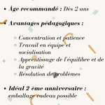 Blocs de construction en bois – Rochers d'équilibre colorés - Biquette Biquette