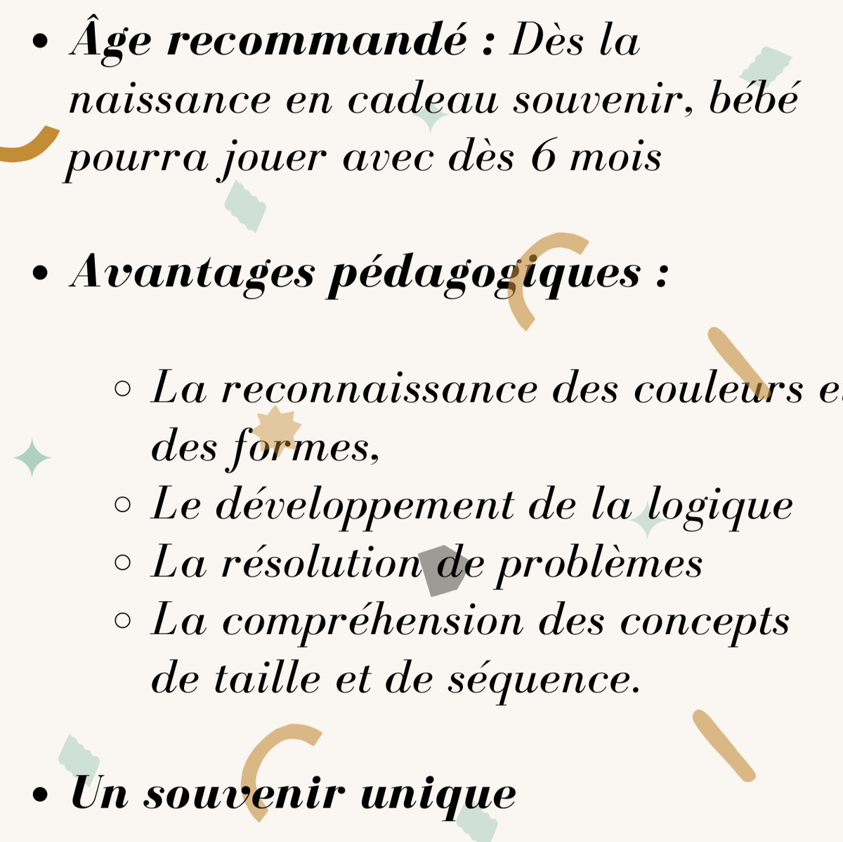 Jouet en Bois Personnalisé - Tour à empiler - Biquette Biquette