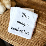 Livre d'éveil pour bébé - petit recueil d'images contrastées pour stimuler la vision de bébé - Biquette Biquette