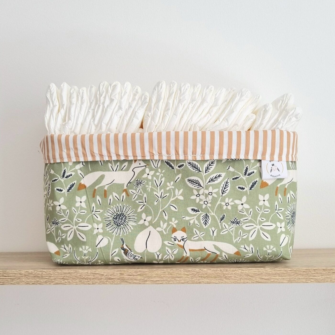 Paniers de rangement réversibles bébé en tissu avec option imperméable – Biquette-Biquette