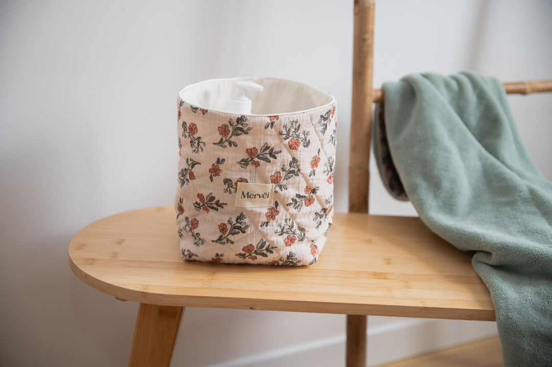 Panier pour rangement bébé - Botanique