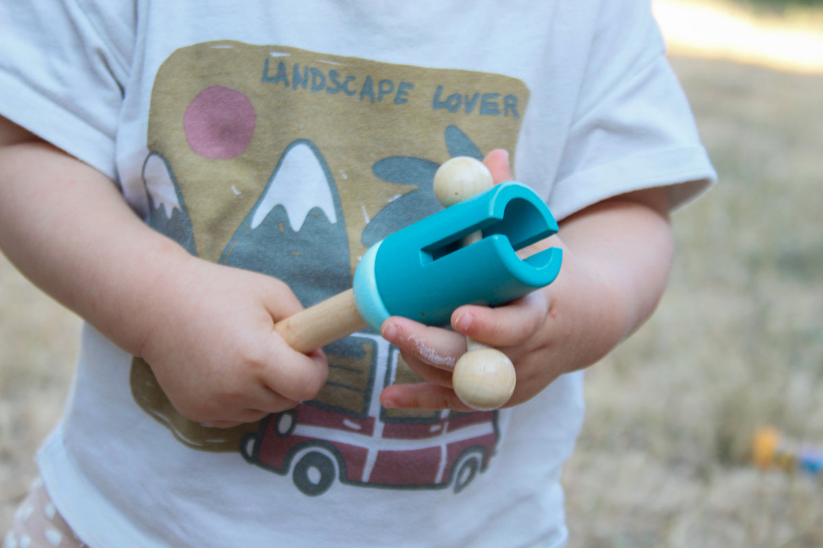 Hochet en bois bicolore – Jouet de préhension pour Bébé - Mervei