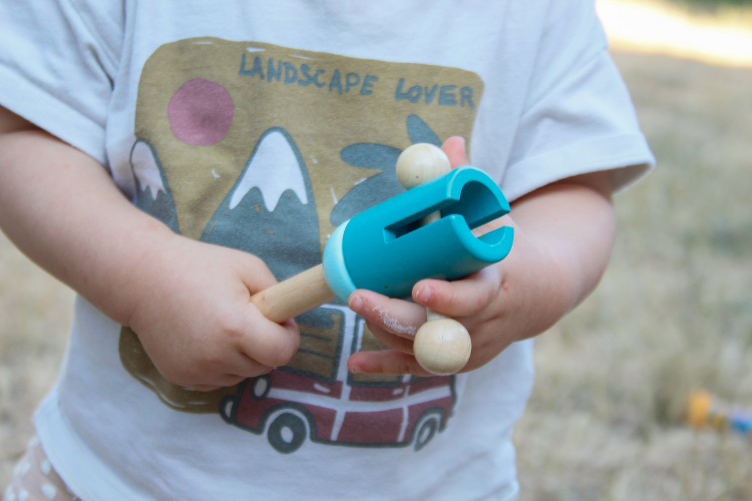 Hochet en bois bicolore – Jouet de préhension pour Bébé - Mervei