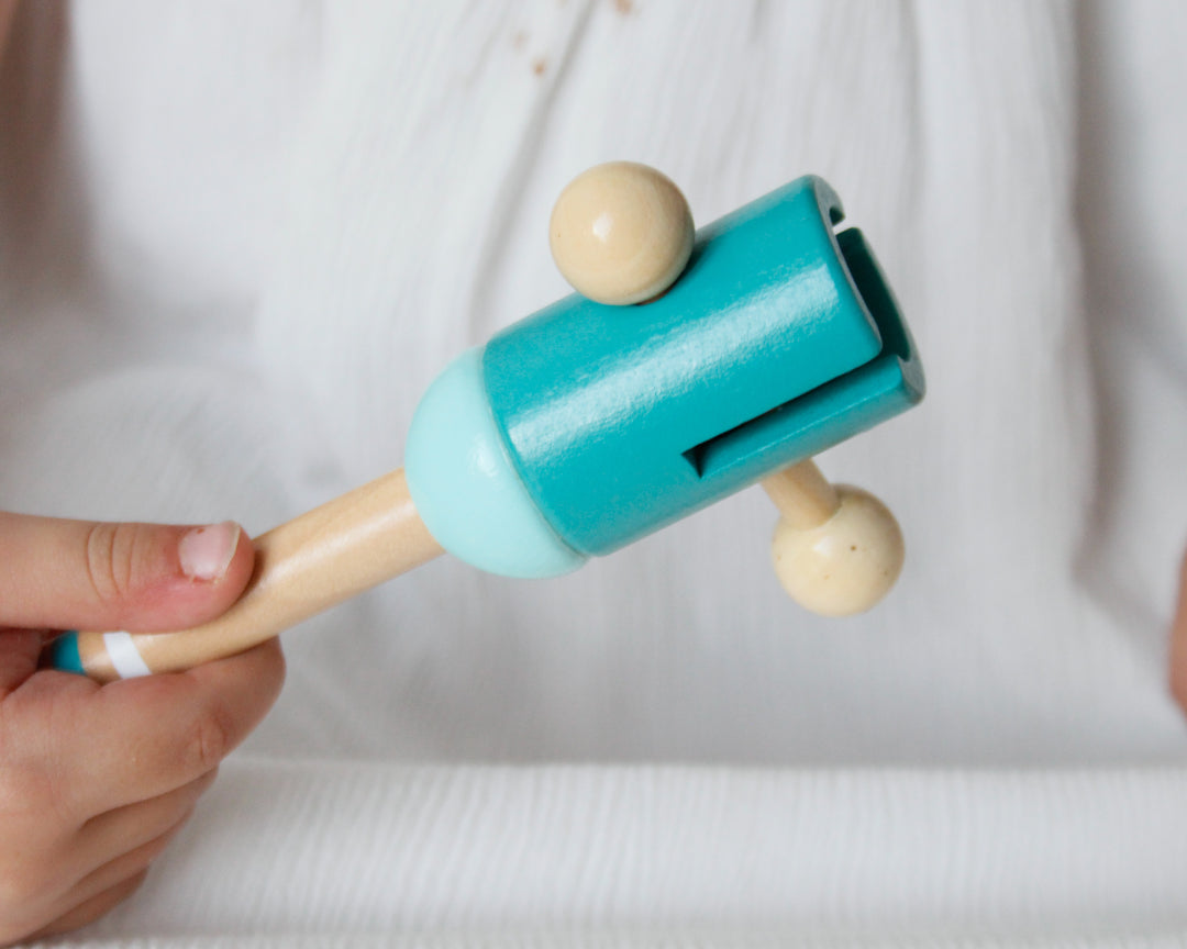 Hochet en bois bicolore – Jouet de préhension pour Bébé - Mervei